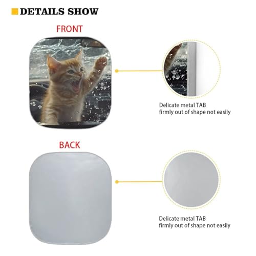 Image of Grumpy Cat Car Front Windshield Sun Shade Reflect UV Sun and Heat Foldable 2-Piece Car Windshield Sunshades Car Interior Accessories Sun Protection Universal Vehicle Accessories
