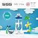 SIGG - Tritan Trinkflasche Kinder - Miracle Dinosaurier - Mit Trinkhalm - Auslaufsicher - Spülmaschinenfest - Microwellengeeignet - Kratzresistent - BPA-frei - Schule & Sport - Blau - 0,45L