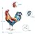 Shorayn Metal Rooster Statues Outdoor Garden Decor Metal Chicken Sculptures & Statues Chicken Ornaments Yard Art for Backyard Patio Lawn Decorations
