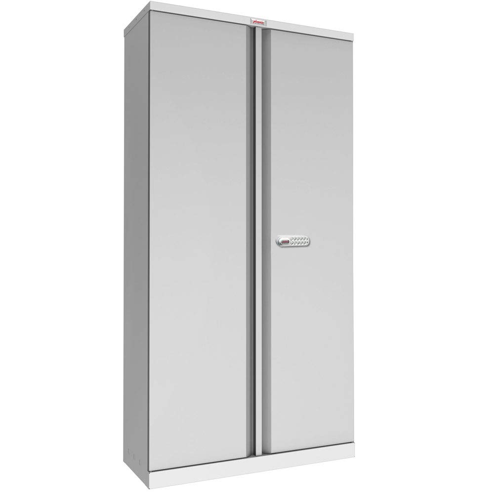 Phoenix SCL Series 2 Door 4 Shelf Steel Storage Cupboard in Grey with
