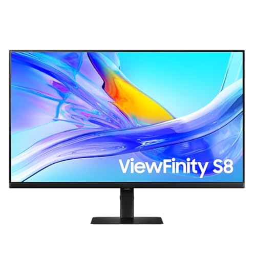 Image of Samsung Viewfinity S8 S80ud 32 4K UHD Monitor USB C 90W Kvm (Black) | 32 4K Va Panel, HDR10, USB-C with Built-in Kvm, Displayport 1.2 and HDMI 2.0, 350 CD and M, 3000:1 Contrast, Flicker-Free