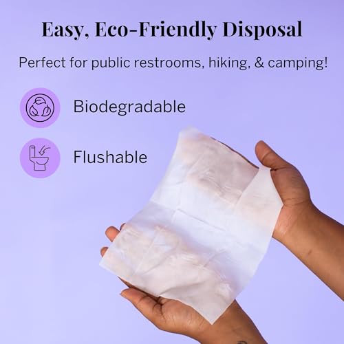 image for Pixie Cup Pixie Feminine Wipes - On The Go Public Bathroom Wipes for F
