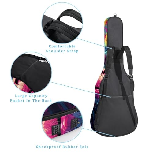 Sac à dos guitare 101,6 cm étanche avec couche éponge - 3