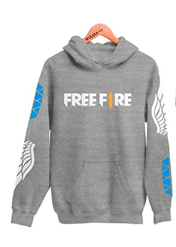 Moletom Canguru Cinza Free Fire Angelical Mestre Gamer Tamanho: P; Cor: Cinza