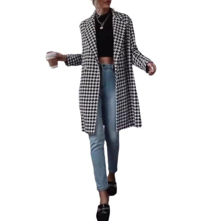 kacheeg Women's Long Woollen Trench Coat Lapel Overcoat for Autumn and Winter Daily or Office Use-picture-15