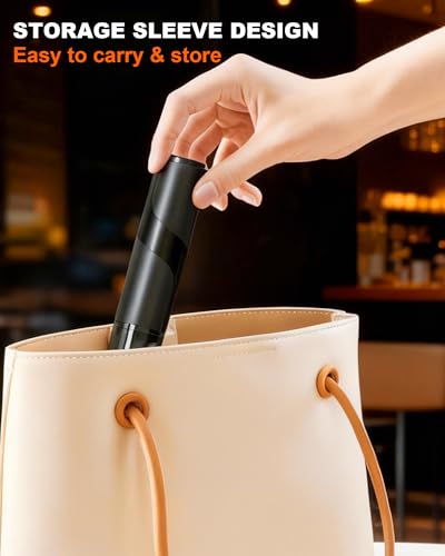 Image of Electric Milk Frother Handheld with Cover (2AA Not Included) | Storage Cover - Easy To Carry Drink Mixer Handheld, Portable Frother for Coffee, Latte, Matcha, Cappuccino & Hot Chocolate