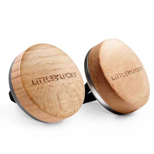 Image of Wood Car Air Freshener Vent Clip, 2-Pack Long Lasting Natural Car Freshener | Plant-Extract Fragrances from MANE France, Hidden Vent Clip & 4 Refill Pads Included