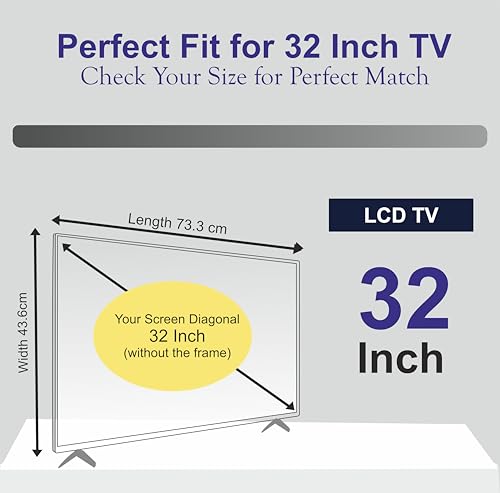Image of OHAYO 32 Inch Acrylic TV Screen Protector | Compatible with All 32 Inch LED, LCD, OLED, QLED & Smart TVs | 3mm Clear Protective Shield | Not Tempered, Not Glass | 9H Hardness | Military Strength | Scratch Resistant | Splash Resistant | Ultra HD Clarity | Easy Installation