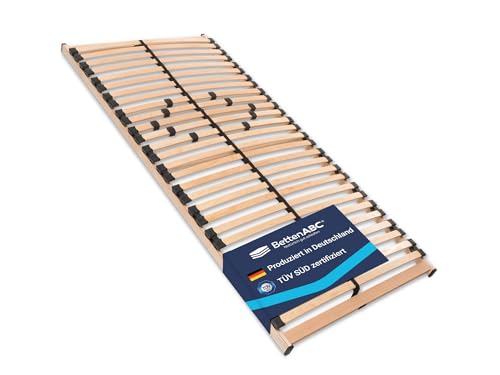 Betten-ABC Lattenrost Max 1 NV zur Selbstmontage/Lattenrahmen in 90 x 200 cm mit 28 Leisten und Mittelzonenverstellung - geeignet für alle Matratzen