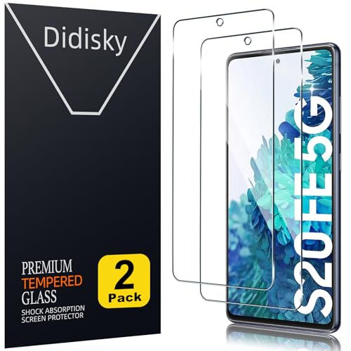 Didisky 2 Pezzi Pellicola Protettiva in Vetro Temperato pert Samsung Galaxy S20 Fe, con Strumento di Installazione,Facile da installare, Anti-Spy, Protezione Schermo