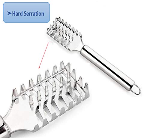 XPOOP 1 Piece Fish Scale Remover Brush & 1 Piece Shrimp Knives, Stainless Steel Fish Scaler Brush & Shrimp Viscera Removal Tool, Fish Descaler Cleaning Tools Fish Descaling Tool - Image 4