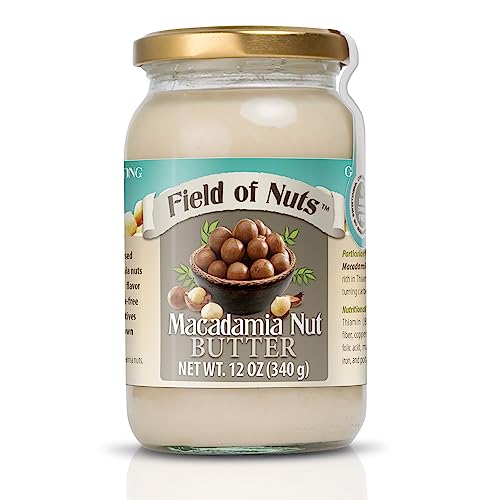 Field of Nuts Inc. Macadamia Nut Butter | Raw and Without Any Additives or Sugar | Made from Macadamia Nuts | Perfect Keto Diet Snack - 12 Oz