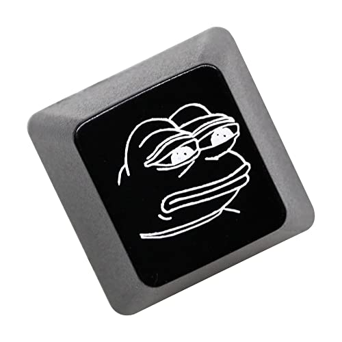 KPREPUBLIC Novelty Shine Through Keycaps ABS Etched Back lit Black