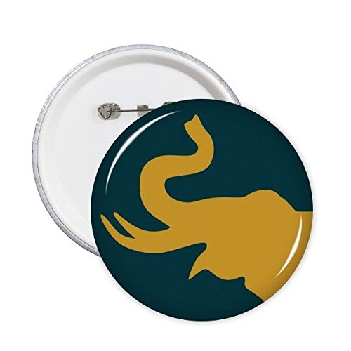 Badge rond éléphant de Thaïlande traditionnel en lot de 5 pièces XL pour décoration de vêtements