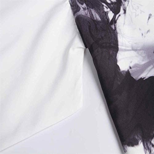 Men\'s Kimono Japanese Floral Printed Kimono Cardigan Shirts Jackets Lightweight Yukata Coat Outwear Beach Cover Up White