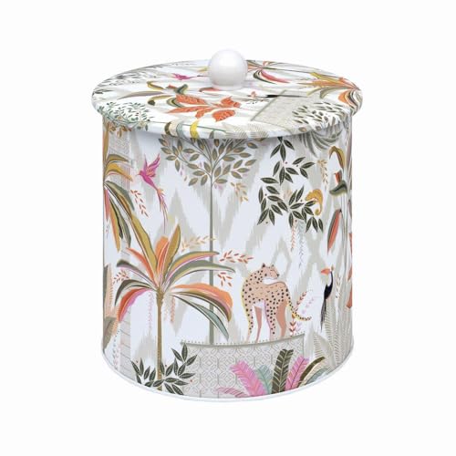 Elite tins Sara Miller Palm Garden Biscuit Barrel Tin 170 (d) x 173mm