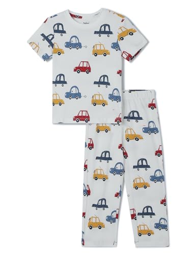 Image of Milou 100% Cotton Half Sleeves Biowashed Printed Homewear T-Shirt and Pajama | Night Suit Set|Unisex Sleepwear for Boys & Girls | Soft & Breathable, Safe Dyes, Label-Free Comfort