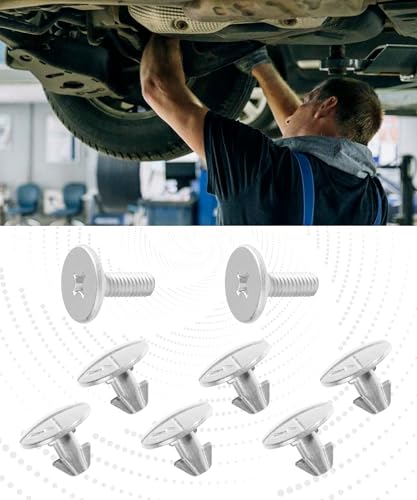Image of 8PCS Lower Engine Cover Bolt Pin and Screws - Car Accessories Splash Shield, Radiator Engine Access Cover - Automotive Screws Compatible with 90674-TY2-A01 90105-TBA-A00