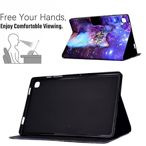 XFDSFDL® Protective Cover for Samsung Galaxy Tab A7 Lite SM-T220/T225 (8.7 Inch) PU Leather Flip Case Star Cat Pattern with Built Stand Holster Wallet Device Shell 04 - Image 4