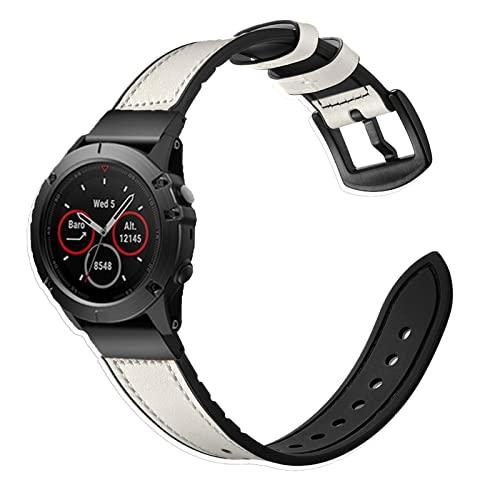 Bracelet en cuir Garmin Fenix 6 fixation rapide interchangeable 22 26 mm - 4