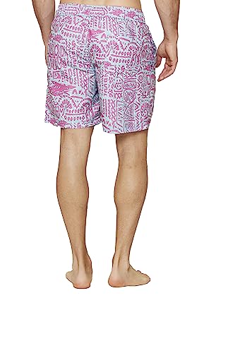 Classic Men's Swim Trunks | Turquoise Quick Drying Board Shorts Inspired by California Surf Culture3