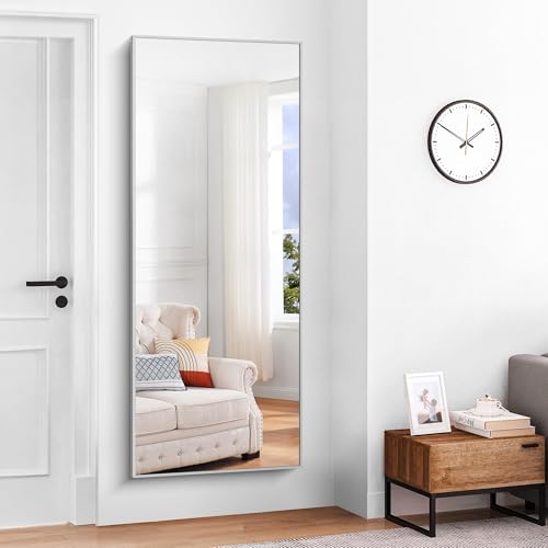 Image of COFENY 30x72inch Bathroom Mirror, Silver Rectangle Mirror with Thin Metal Frame, Large Rectangular Wall Mirror for Bathroom, Living Roomm, Hair Salon, Big Farmehouse Mirrors Hang Horizontal /Vertical