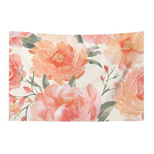 Drapeaux de jardin pivoine double face et décoration maison de printemps