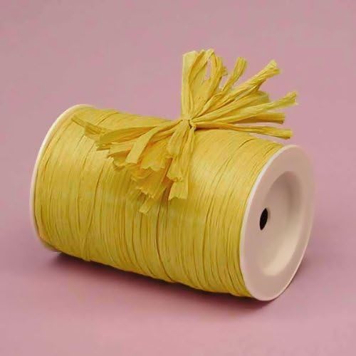 Daffodil Matte Raffia Ribbon, 1/4" X 100 Yards