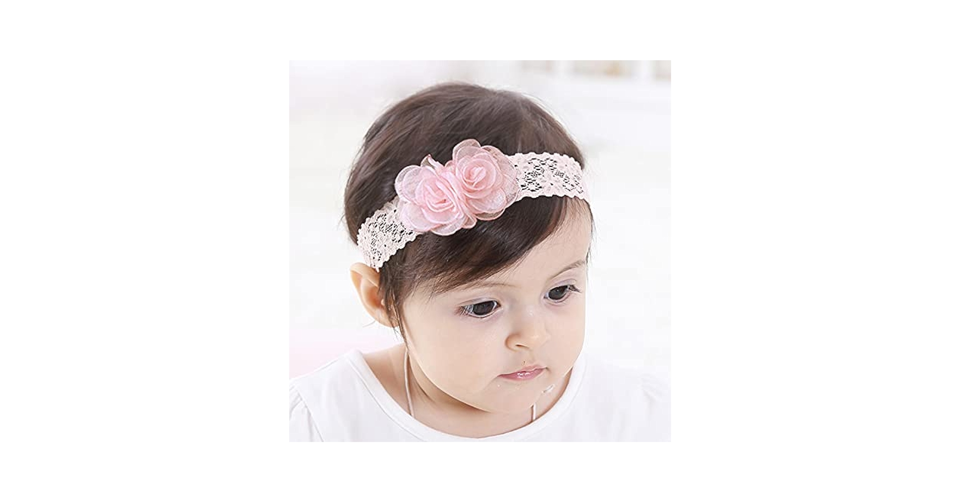 Floating Flower lace  headband カチューシャ Amazon.com : Wiwpar Cute Lace Headband Hair Band Pink Flower