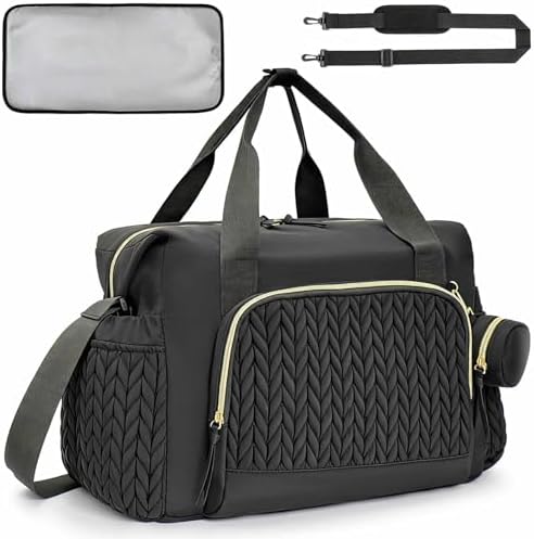 große Kapazität wickeltasche,wickeltasche für Mama Papa,isolierten Taschen | groß Diaper Bag Organizer mit Mehrere Fächer Schnulleretui Wickelunterlage Isolierschicht,Mommy Bag Rei