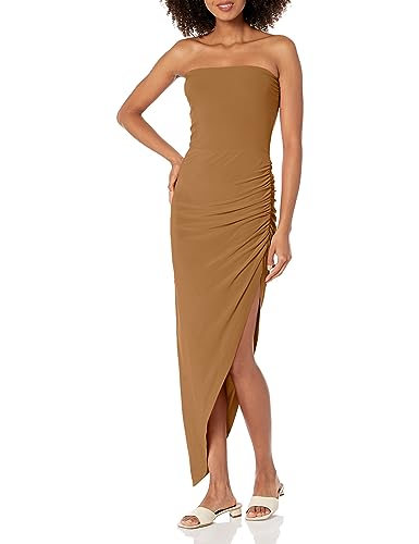 Image of Norma Kamali Women's Strapless Side Drape Gown