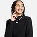 Nike Sportswear Phoenix Plush Women's Slim Mock-Neck Long-Sleeve Cropped Cozy Fleece Top (US, Alpha, Medium, Regular, Regular, Black)
