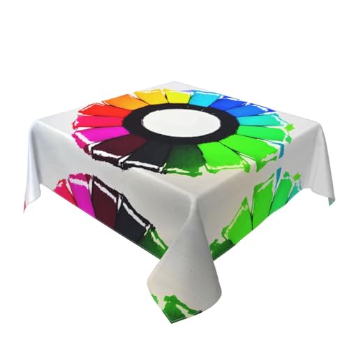Nappe de camping et fête imprimée cercles crayons de couleur ACEPrints - 3