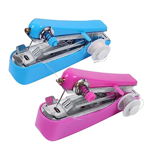 Housoutil 2piezas Mini Máquina De Coser Manual Portátil y Práctica Para Costura Diy Para Reparaciones Casa Viaje Housoutil 2piezas Mini Máquina De Coser Manual Portátil y Práctica Para Costura Diy Para Reparaciones Casa Viaje