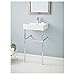 Cheviot 1232-WH-1/575-CH Nuo White with Polished Chrome Legs Console Lavatory 19 3/4" x 17 3/8"