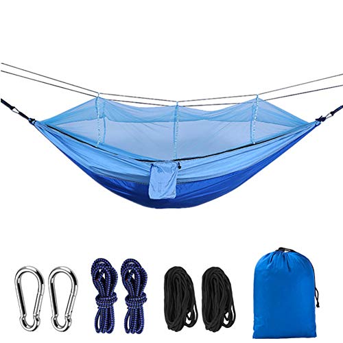 Hamac de camping anti-moustique avec fermeture éclair robuste multifonction