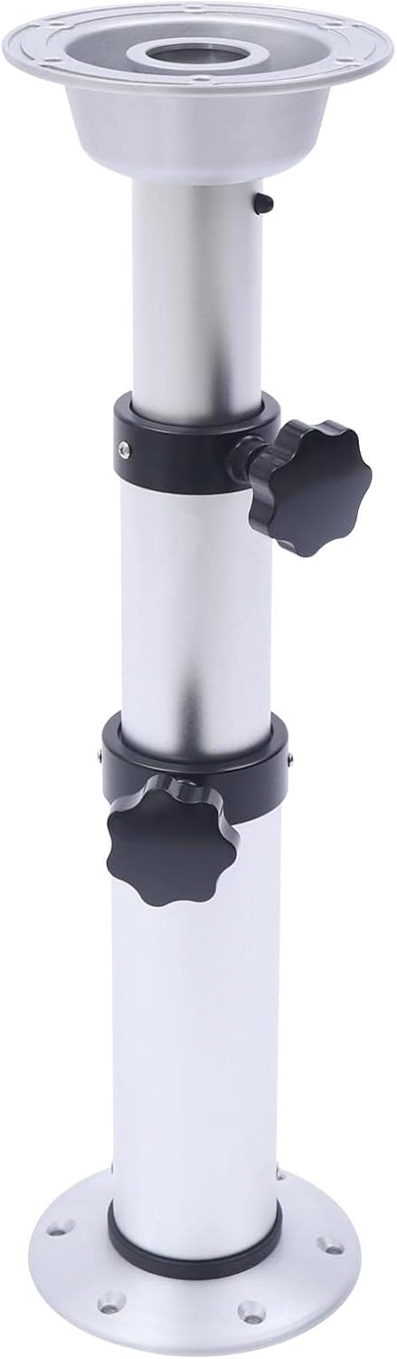 DYRABREST Adjustable Table Pedestal, Detachable Table Base Stand Base Mount Frame, 17-29 Inch for Patio, RV Motorhome, Yacht, Boat