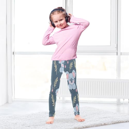 Toddler Girls Leggings Printed Yoga Pants Leggings Blue Pink Koala for Kids4
