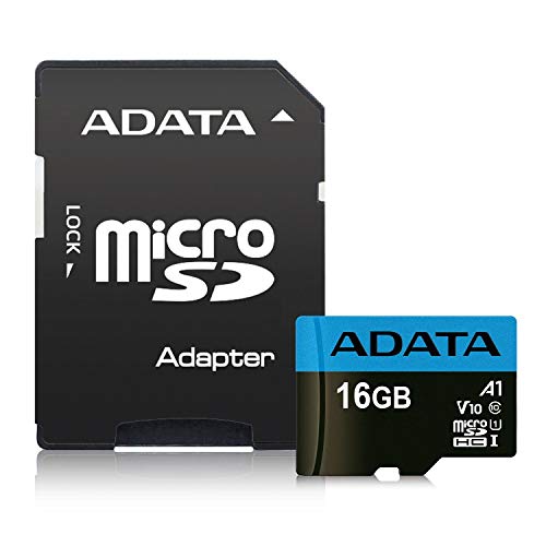 ADATA Premier 16GB MicroSDHC/SDXC UHS-I Class 10 V10 A1 Memory Card with Adapter Read up to 100 MB/s (AUSDH16GUICL10A1-RA1)