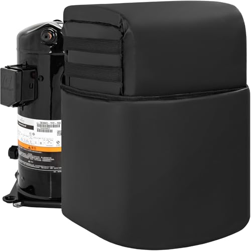 ANILD Compressor Sound Blanket Wrap for Outside Units-Durable AC Cover Universal Sizes Square Fits up to 10” x 10” x 19”-Black