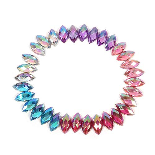 500pcs Crystal Rhinestone Horse Eye Shape AB Gems Acrylic Rhinestone 7 * 15mm for Wedding DIY Party Decor (Pink) - Image 5