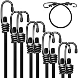 Heavy Duty Bungee Cords with Hooks, Assorted Sizes for Bikes, Camping, Carrying Tools, 5 Sizes (2