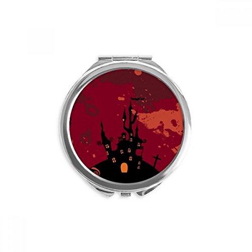 Miroir rond maquillage de poche compact pour retouches durant la soirée d'Halloween