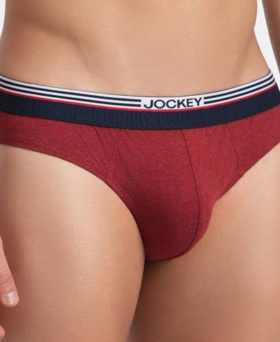 Image of Jockey US49 Men Super Combed Cotton Solid Brief with Ultrasoft Waistband