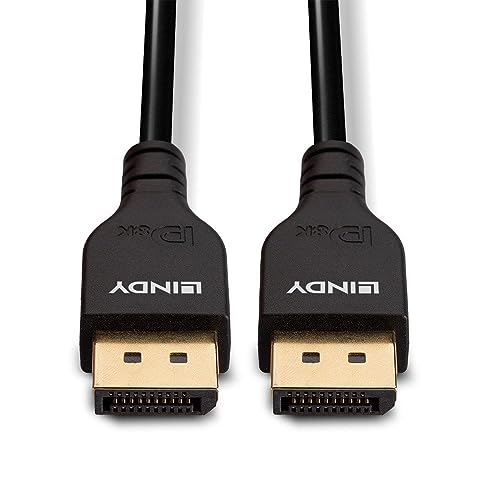 LINDY 36461 1m DisplayPort 1.4 Cable, Slim, Black - Image 4