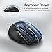 TECKNET Wireless Mouse Rechargeable, 2.4G USB-A Silent Mouse, Quiet Click, 6 Adjustable 4800 DPI, Cordless Computer Mice, Ergonomic Mice for Laptop, 6 Buttons for Chromebook, Ergo Grip - Black