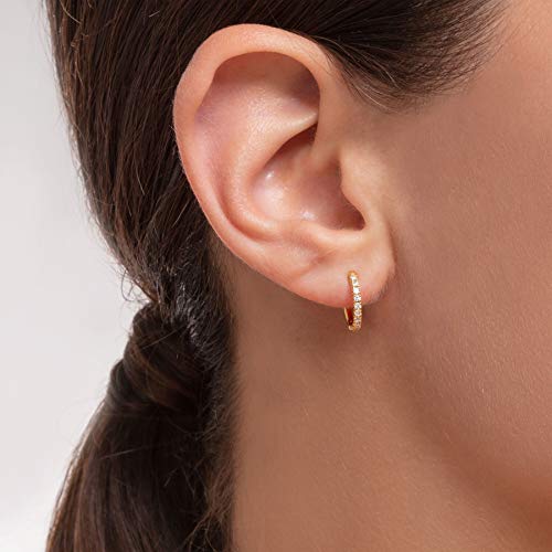 Boucle d'oreille mono créole Thomas Sabo pierres blanches argent 925 CR658