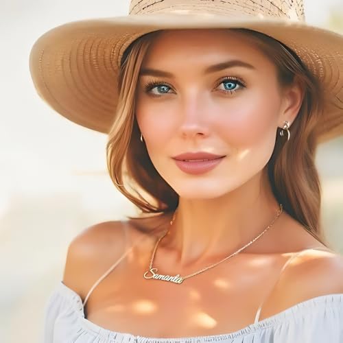 Custom Name Necklace for Women Personalized Name Necklaces 18K Gold Plated or Sterling Silver Nameplate Customized Pendant Jewelry Gift2