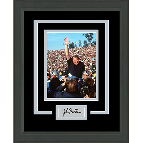 Framed John Madden Facsimile Laser Engraved Signature Auto Oakland Raiders 14x17 Football Photo