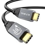 USB C auf USB C Kabel 240W, Flexibel 20Gbps USB 3.2 Gen2x2 PD 3.1 Datenkabel, PD 5A 48V Schnell Ladekabel und 5K 4K@60Hz 144Hz Videokabel für Laptop, Handy, SSD, OTG, Monitor, VR, USB C Geräte (3m)